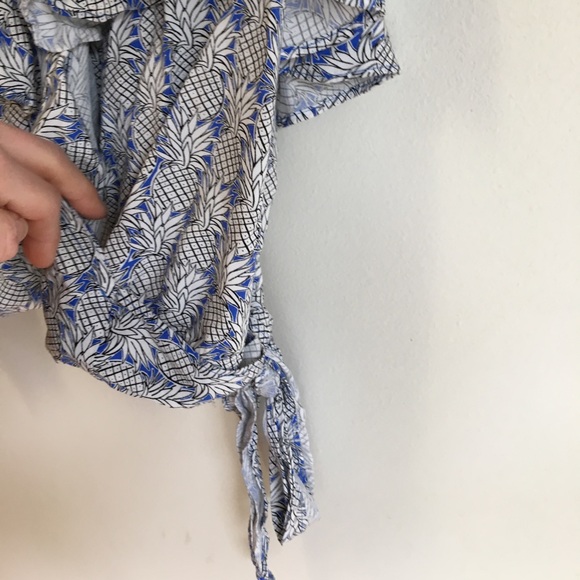 Anthro Maeve Imelda one shoulder Pineapple Crop Top - Picture 6 of 9